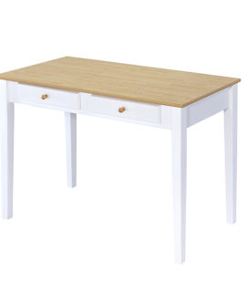30" in OAK TOP COTTAGE WHITE DESK W/ 2 DRAWERS