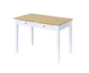 30" in OAK TOP COTTAGE WHITE DESK W/ 2 DRAWERS