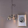 7"in DUAL BRUSH SILVER ADJ METAL CONE PULL STRING HARD-WIRED PENDANT CEILING - Image 2