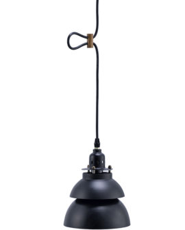 8"in BLACK INDUSTRIAL BARN METAL HARD-WIRED PENDANT CEILING