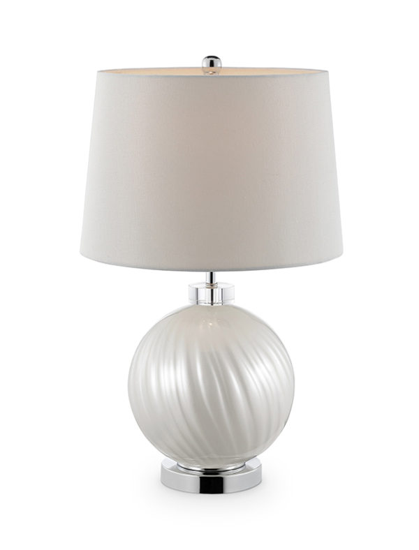 25.5" in AKOYA OFF WHITE GLASS TABLE LAMP