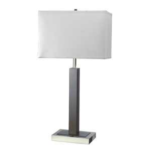 30" in ADRIENNE METAL TABLE LAMP W/ OUTLET & USD PORT