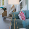 64.5"in ESTER MATTE GOLD HOURGLASS MID-CENTURY METAL FLOOR LAMP - Image 3
