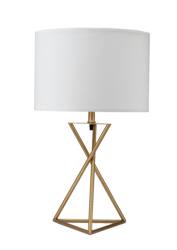 26.25" in ESTER MATTE GOLD HOURGLASS MID-CENTURY METAL TABLE LAMP