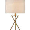 26.25" in ESTER MATTE GOLD HOURGLASS MID-CENTURY METAL TABLE LAMP - Image 2