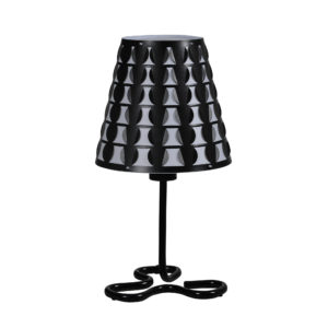 16"in TRACI BLACK GEOMETRIC METAL TABLE LAMP