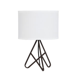 17.5" in WATSON ESPRESSO METAL TRIPOD TABLE LAMP