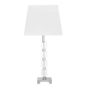 25" in WENDI GLAM CRYSTAL CUBE ICE TABLE LAMP