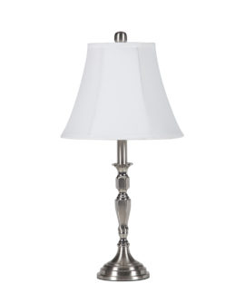 24.5" in SERGE SATIN NICKEL METAL TABLE LAMP