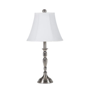 24.5" in SERGE SATIN NICKEL METAL TABLE LAMP