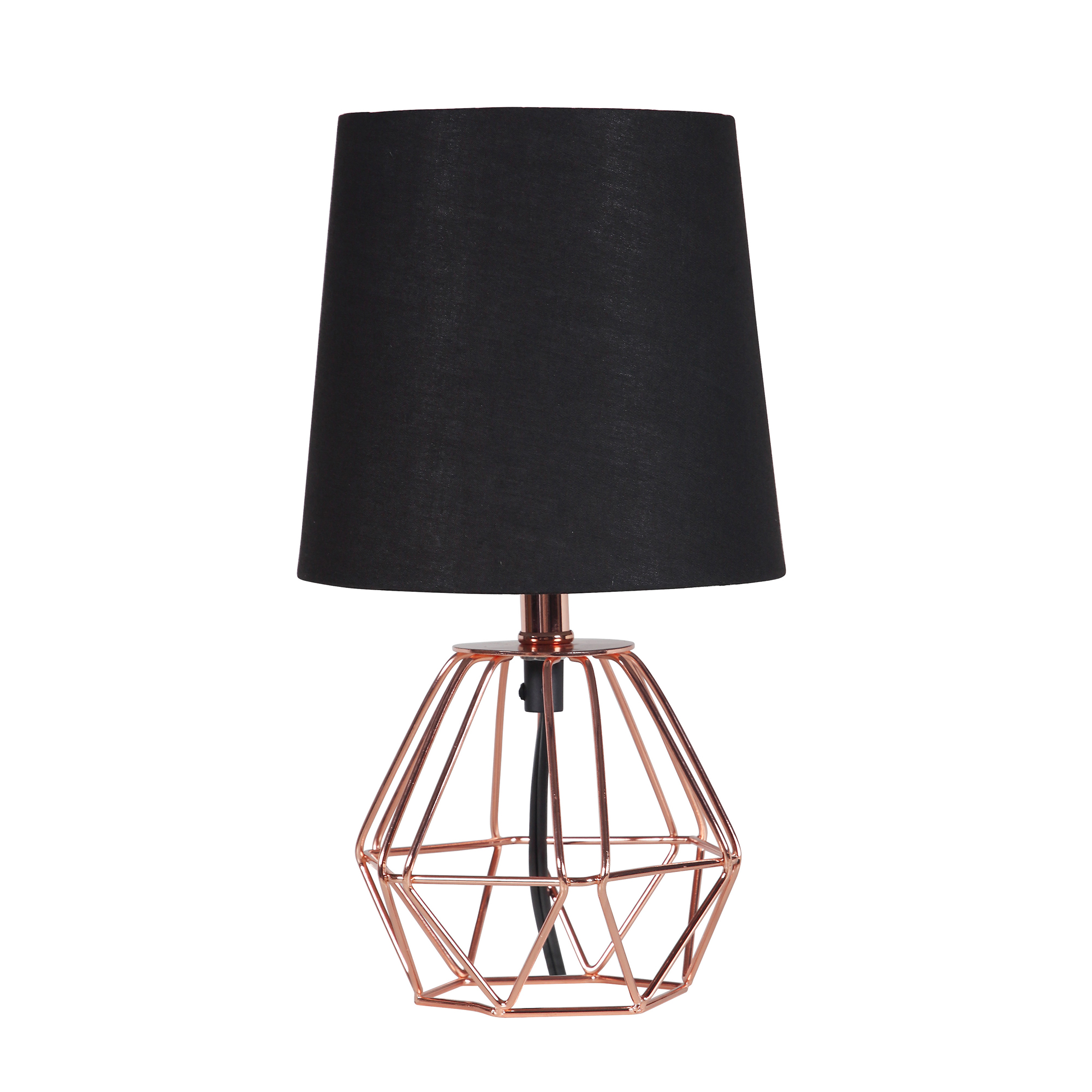 In Wesley Geometric Copper Metal Wire, Wire Base Copper Table Lamps