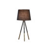 20" in DEVON MATTE BLACK/GOLD METAL TRIPOD LEG TABLE LAMP - Image 2
