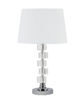 20" in ADELAINE 5 CRYSTAL ROUND STACKED CUBE ORBS TABLE LAMP