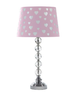 22" in ARIEL HEART CRYSTAL STACKED ORB TABLE LAMP
