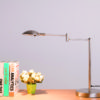 15.75 in LUNA LED SWING ARM SATIN STEEL DESK LAMP - Image 2