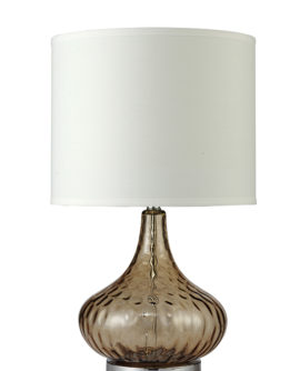 24.5" in COURTNEY FLUTED AMBER GLASS TABLE LAMP