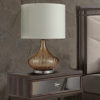 24.5" in COURTNEY FLUTED AMBER GLASS TABLE LAMP - Image 2