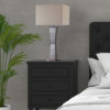29.5 in ALISTAIR CRYSTAL BLACK MIRROR SQUARE TOWER TABLE LAMP - Image 2
