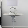 20 in AEGEAN CRYSTAL ICE MIRROR ARC OF CIRCLE BEDSIDE TABLE LAMP - Image 2