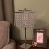 20.5 in GLAM DECO SILVER 2 TIER SQUARE TABLE LAMP - Image 3