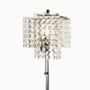 20.5 in GLAM DECO SILVER 2 TIER SQUARE TABLE LAMP - Image 2
