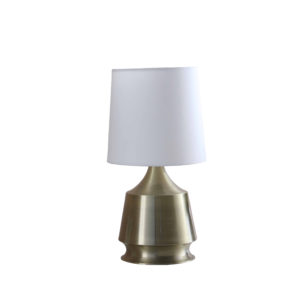 14" in ELLIS ANTIQUE BRASS METAL TABLE LAMP