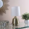 14" in ELLIS ANTIQUE BRASS METAL TABLE LAMP - Image 3