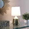 14" in ELLIS ANTIQUE BRASS METAL TABLE LAMP - Image 4