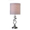 21.5" in MILO ABSTRACT BRUSHED SILVER METAL TABLE LAMP - Image 2