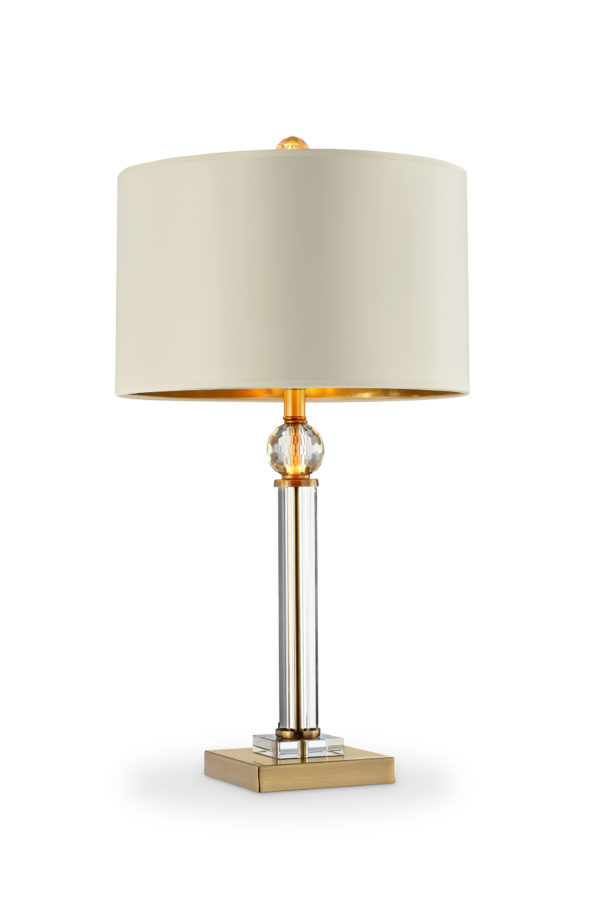 29.5" in PERSPICIO SOLID CRYSTAL GOLD COLUMN TABLE LAMP