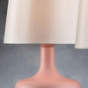 17.25" CHERU POWDER PINK MID-CENTURY MODERN TOUCH ON METAL TABLE LAMP - Image 2