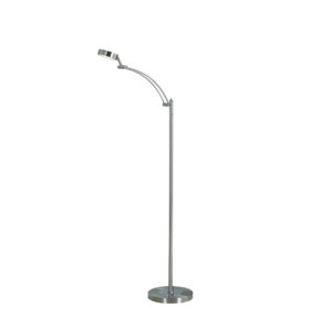 54" in TINSLEY SILVER INTEGRATED LED TASK FLOOR LAMP