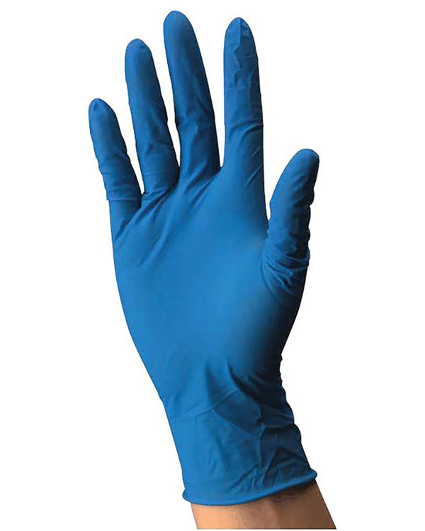 100PCS POWDER FREE NITRILE EXAMINATION BLUE GLOVES-M
