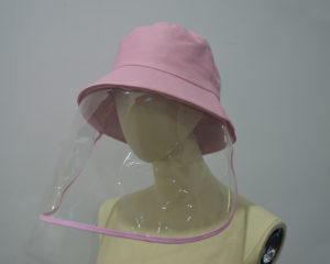 PINK BUCKET HAT UNISEX FACE SHIELD