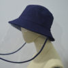 NAVY BLUE BUCKET UNISEX HAT FACE SHIELD - Image 2