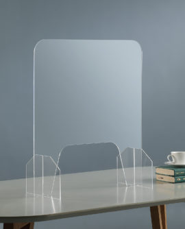 26" in DESKTOP RECTANGULAR PROTECTIVE SHIELD DIVIDER