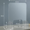 26" in DESKTOP RECTANGULAR PROTECTIVE SHIELD DIVIDER - Image 3