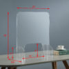 26" in DESKTOP RECTANGULAR PROTECTIVE SHIELD DIVIDER - Image 2