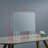 23.6" in DESKTOP SQUARE PROTECTIVE SHIELD DIVIDER - Image 2