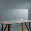 23.6" in DESKTOP LONG RECTANGULAR PROTECTIVE SHIELD DIVIDER - Image 2