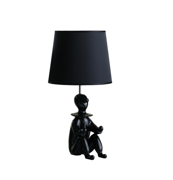 21.25" in BLACK MODERN CLOWN PHONE HOLDER RESIN TABLE LAMP