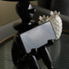 21.25" in BLACK MODERN CLOWN PHONE HOLDER RESIN TABLE LAMP - Image 7