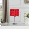 18.25" in RED ROSES IN BLOOM ACRYLIC/METAL TABLE LAMP - Image 3