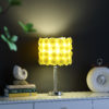 18.25" in YELLOW ROSES IN BLOOM ACRYLIC/METAL TABLE LAMP - Image 6