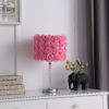 18.25" in PINK ROSES IN BLOOM ACRYLIC/METAL TABLE LAMP - Image 5
