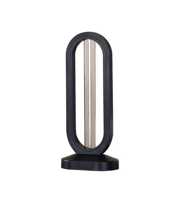 16" in UV STERILIZED BLACK OVAL TABLE LAMP W/ REMOTE CONTROL