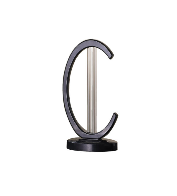16" in UV STERILIZED BLACK SEMI OVAL TABLE LAMP W/ REMOTE CONTROL