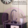 16" in UV STERILIZED BLACK SEMI OVAL TABLE LAMP W/ REMOTE CONTROL - Image 9