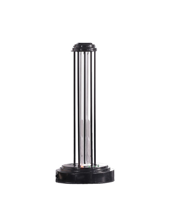 18.75" in UV STERILIZED BLACK METAL TABLE LAMP W/ REMOTE CONTROL