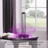18.75" in UV STERILIZED BLACK METAL TABLE LAMP W/ REMOTE CONTROL - Image 9